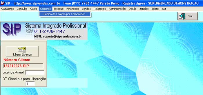 Pedido de Compra por Fornecedor - Sip Sistema Loja